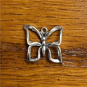 Vintage Small Sterling Silver Butterfly Charm